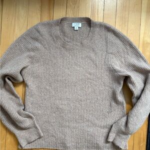 J. Crew Beige Ribbed Crewneck Sweater